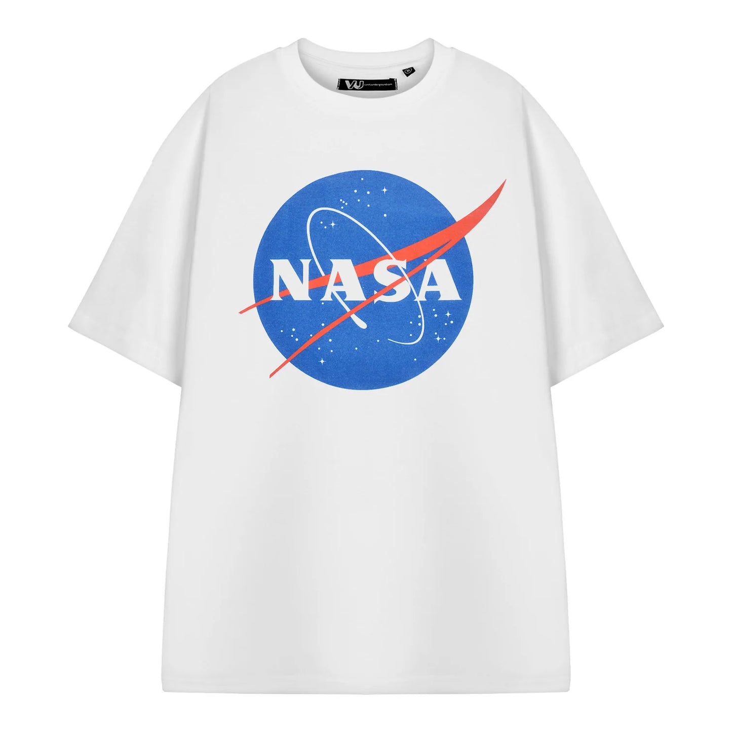 White - Front - NASA Unisex Adult Classic Logo Short-Sleeved T-Shirt