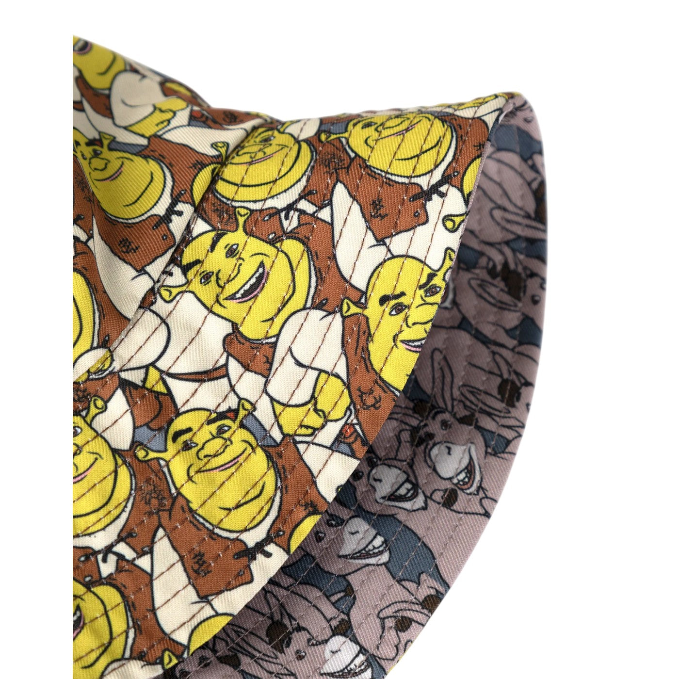 Multicoloured - Pack Shot - Shrek Mens Donkey Reversible Bucket Hat