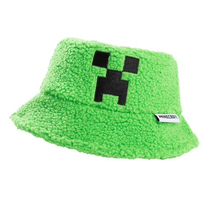 Green - Front - Minecraft Boys Character Reversible Bucket Hat