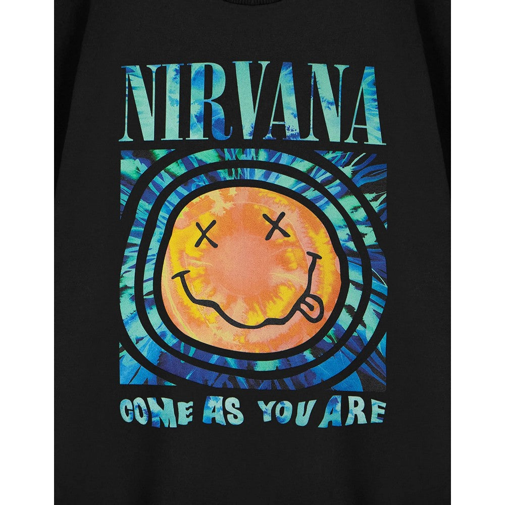 Black - Pack Shot - Nirvana Unisex Adult Come As You Are Sweatshirt