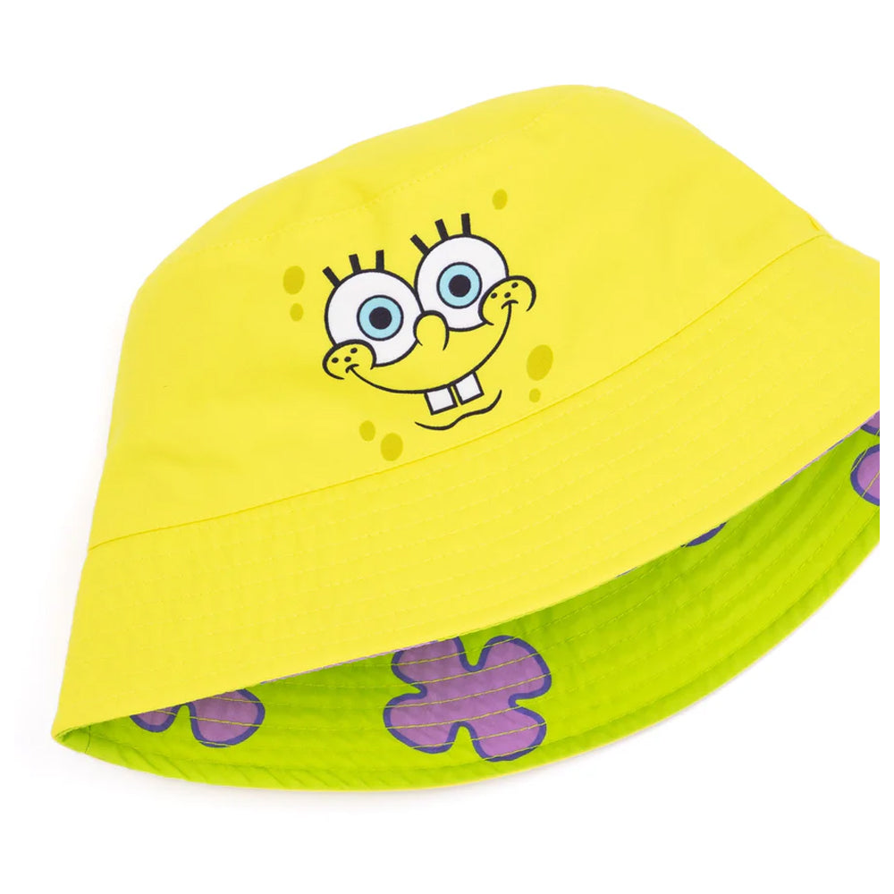 Multicoloured - Back - SpongeBob SquarePants Childrens-Kids Reversible Bucket Hat