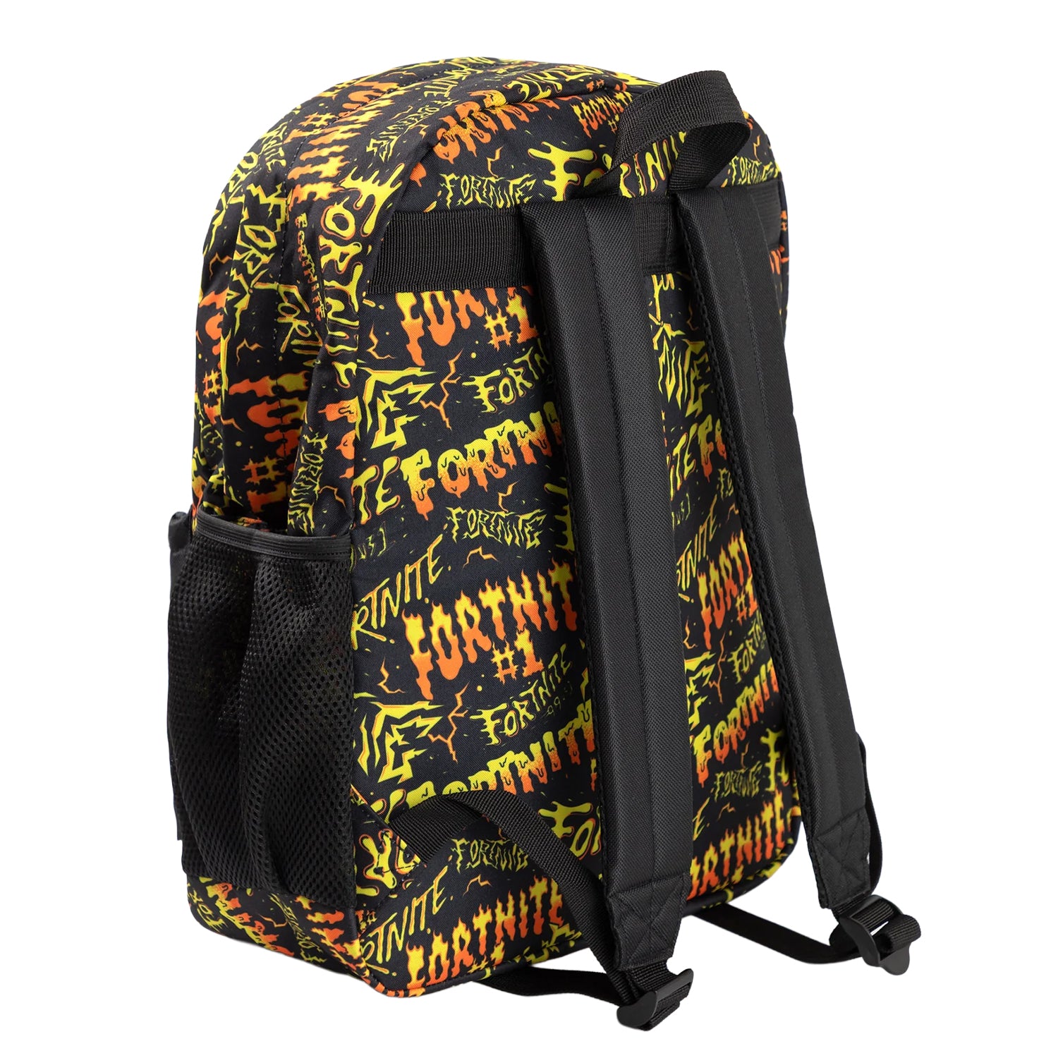 Black - Back - Fortnite Childrens-Kids Logo Backpack