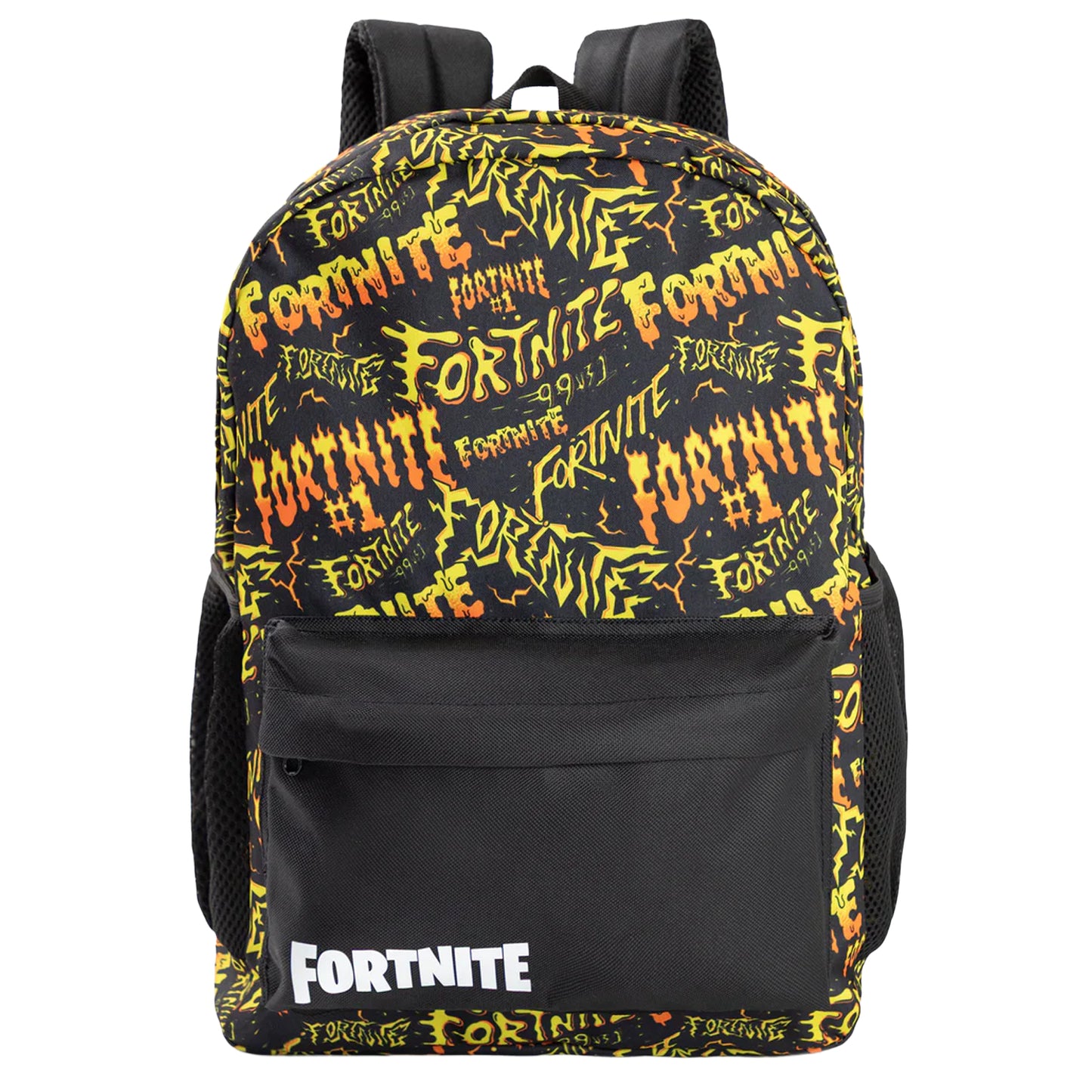 Black - Front - Fortnite Childrens-Kids Logo Backpack