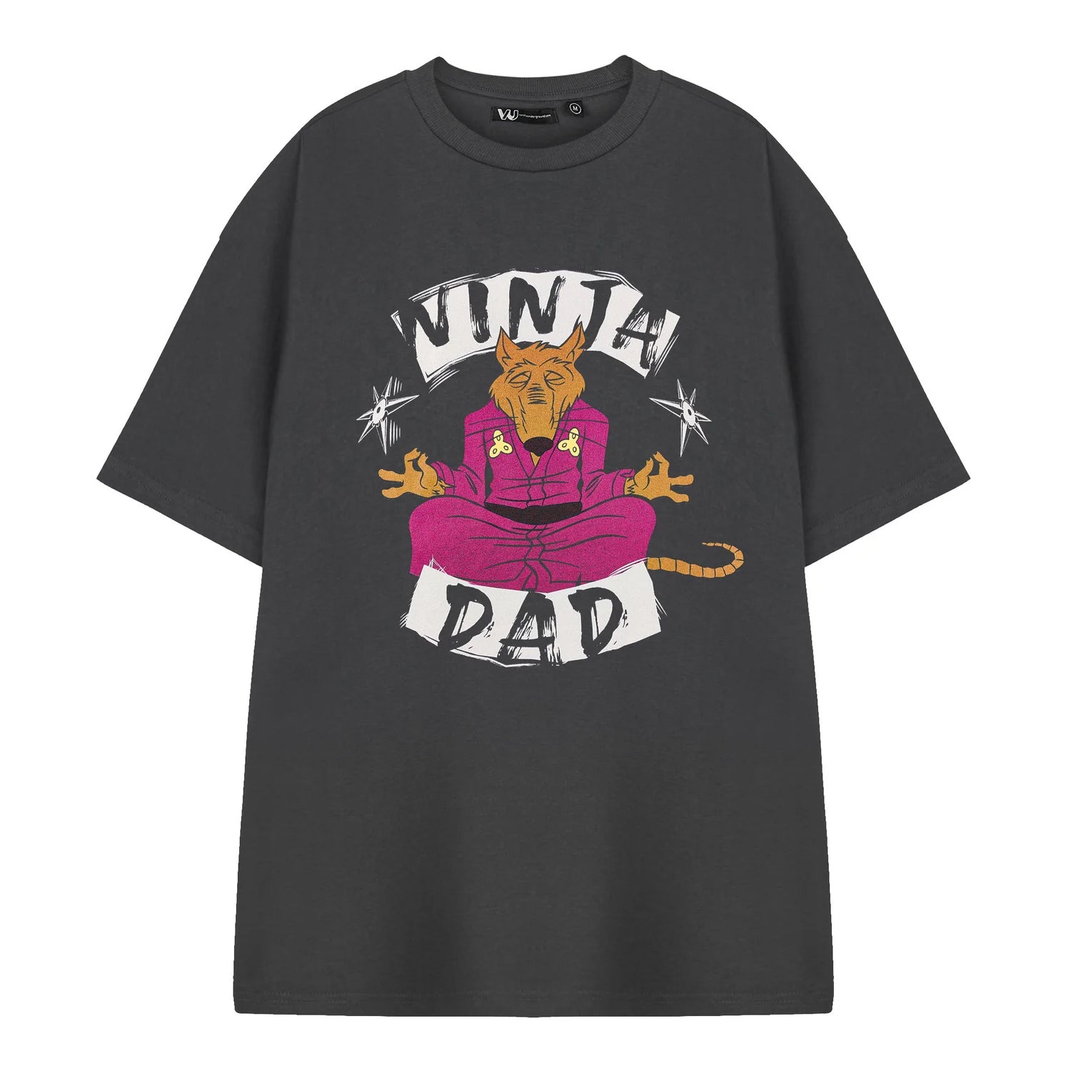 Charcoal - Front - Teenage Mutant Ninja Turtles Mens Ninja Dad Short-Sleeved T-Shirt