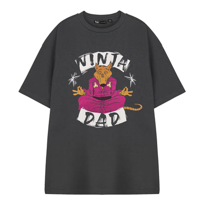 Charcoal - Front - Teenage Mutant Ninja Turtles Mens Ninja Dad Short-Sleeved T-Shirt