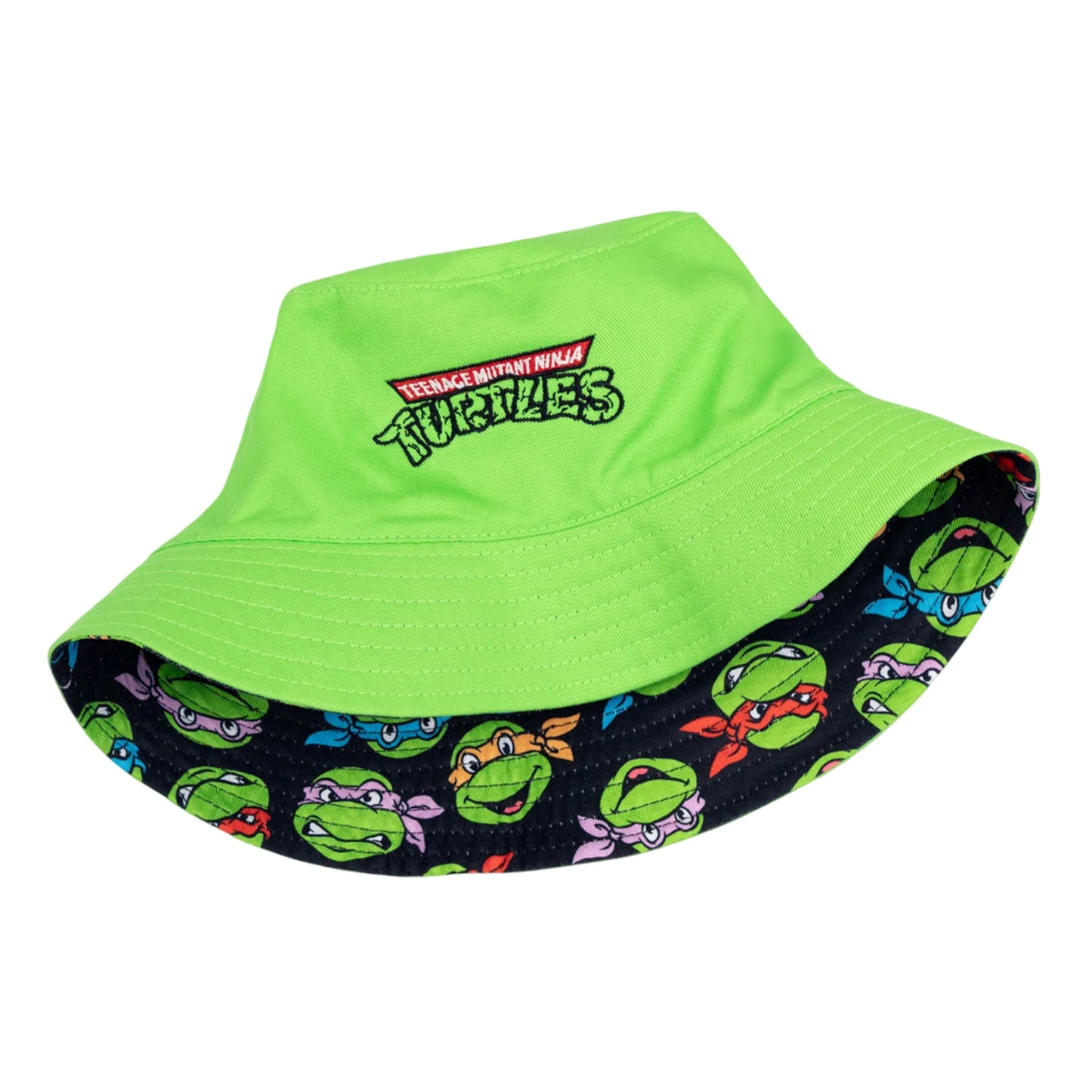 Green - Back - Teenage Mutant Ninja Turtles Boys Faces Reversible Bucket Hat