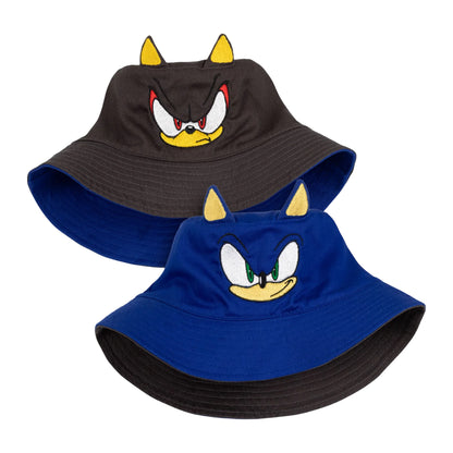 Multicoloured - Back - Sonic The Hedgehog Boys Cotton Reversible Bucket Hat