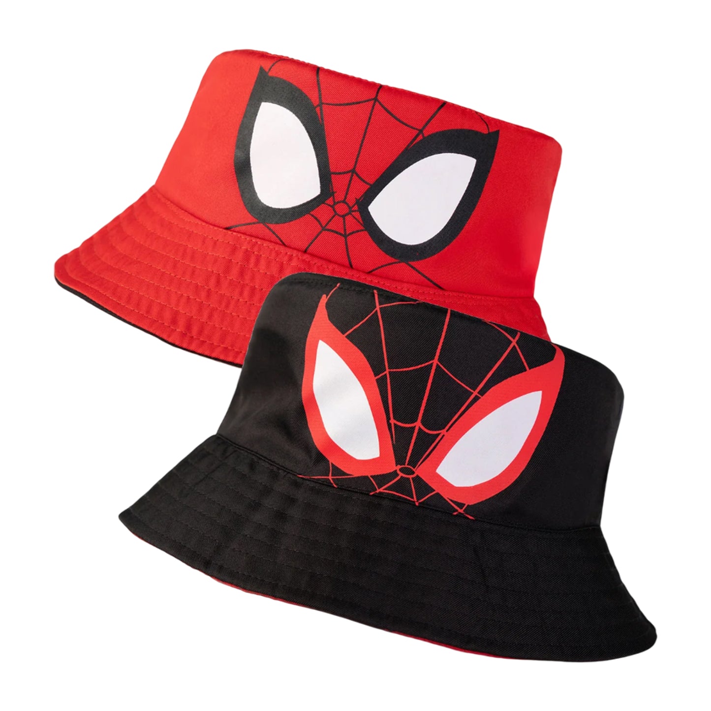 Red-Black - Back - Spider-Man Boys Reversible Bucket Hat