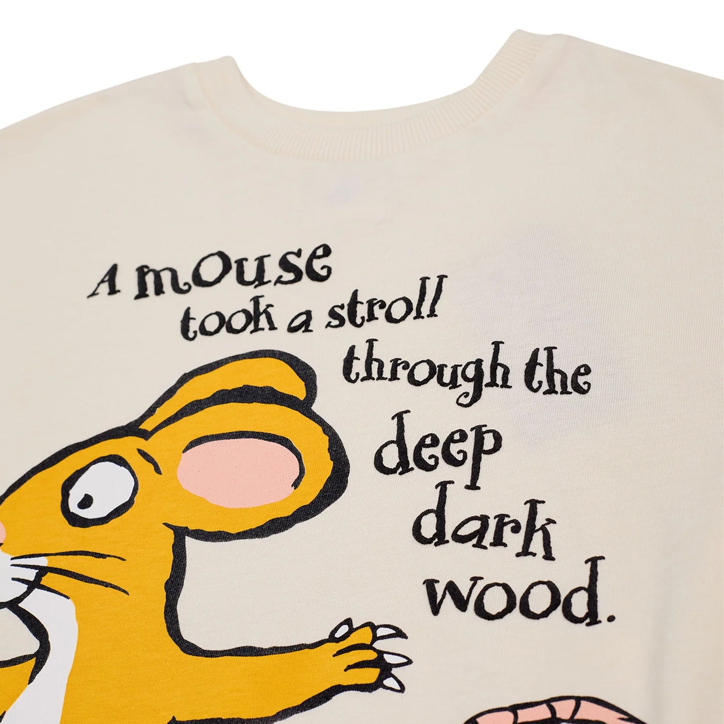 Beige - Side - The Gruffalo Childrens-Kids Mouse Short-Sleeved T-Shirt