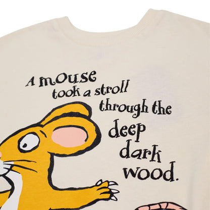 Beige - Side - The Gruffalo Childrens-Kids Mouse Short-Sleeved T-Shirt