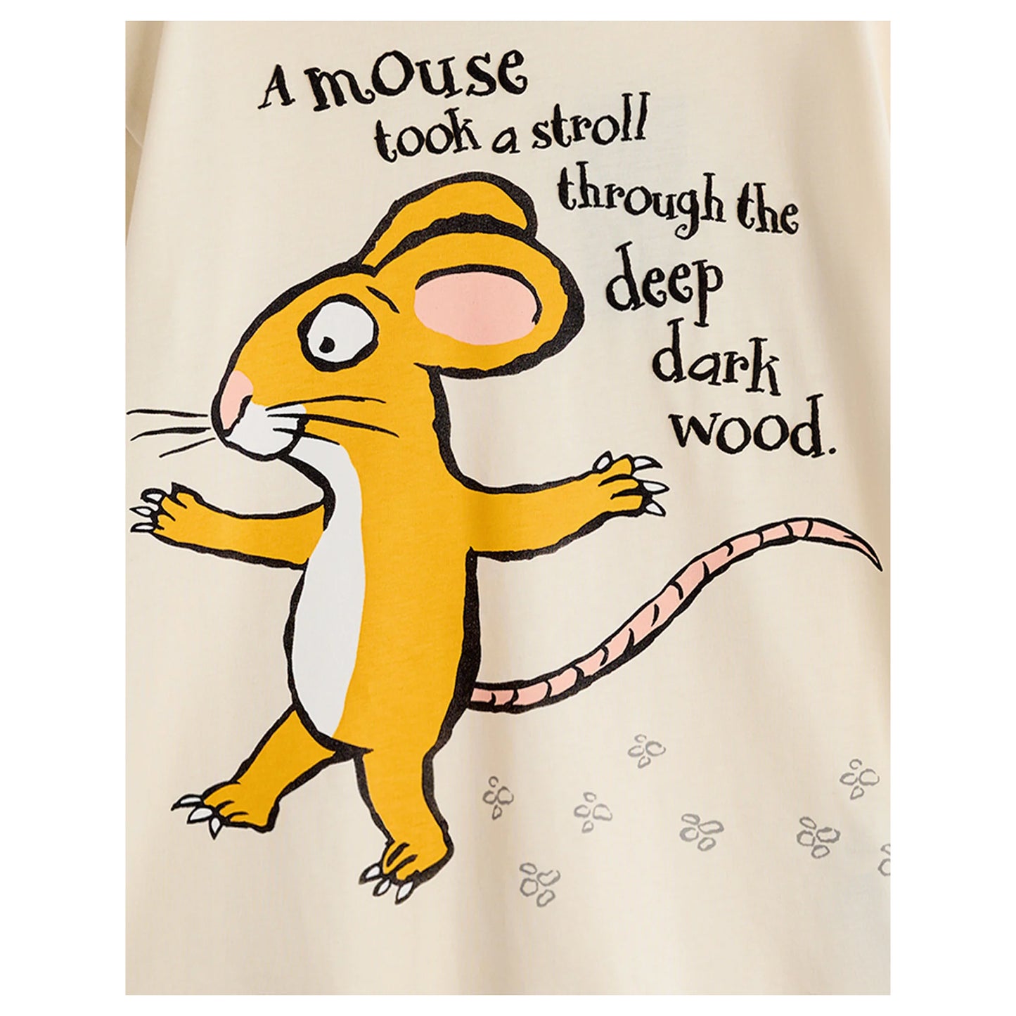 Beige - Close up - The Gruffalo Childrens-Kids Mouse Short-Sleeved T-Shirt