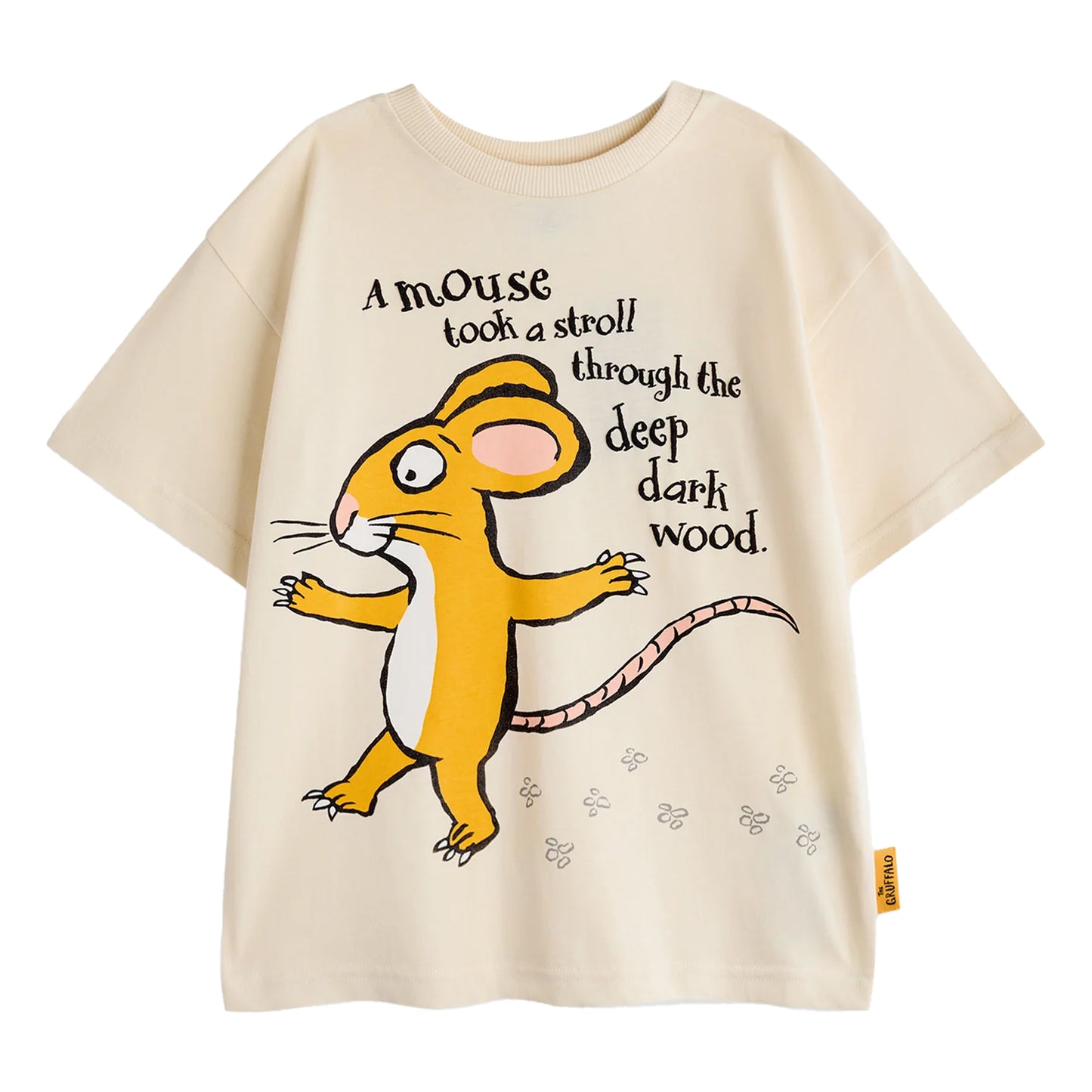 Beige - Front - The Gruffalo Childrens-Kids Mouse Short-Sleeved T-Shirt