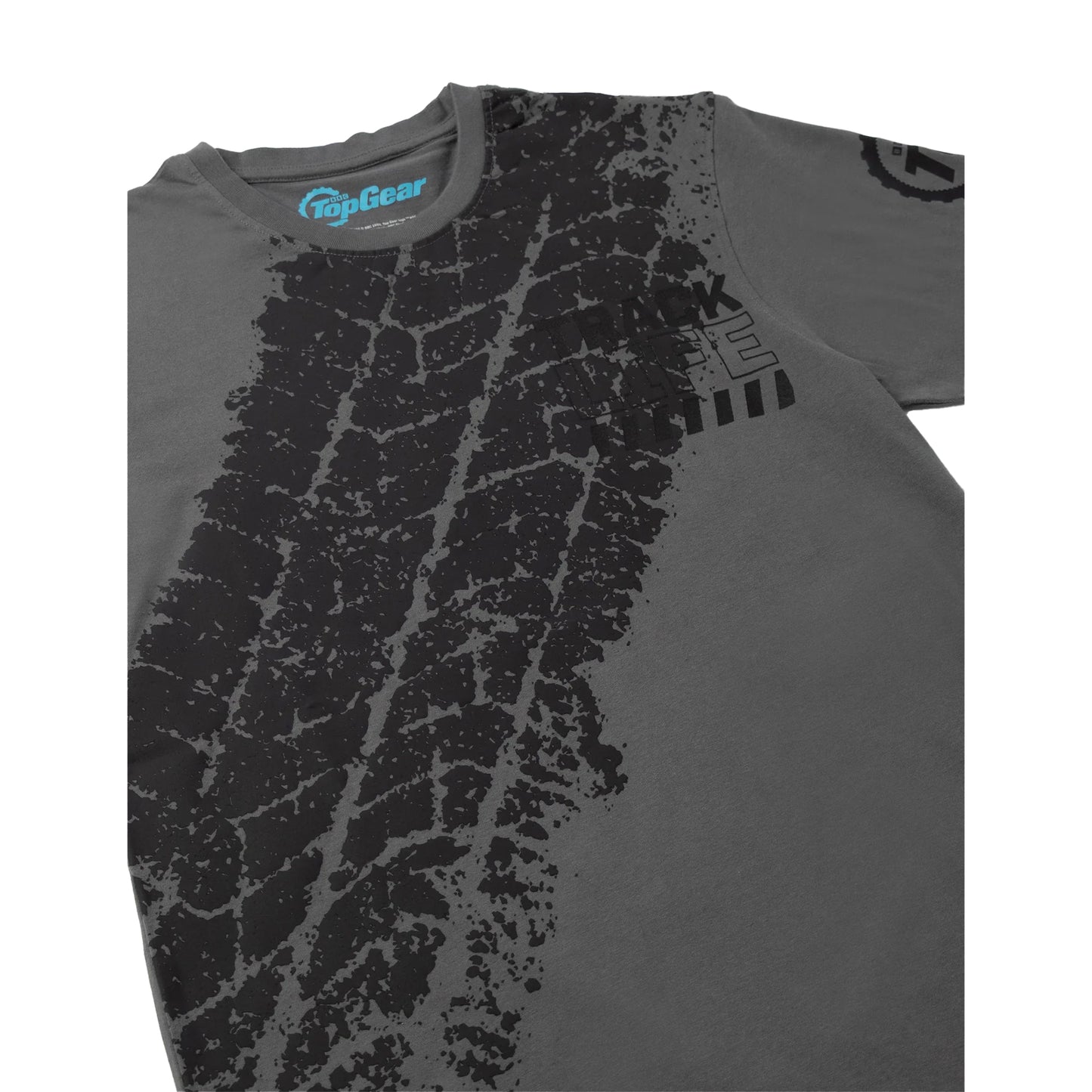 Grey - Side - Top Gear Unisex Adult Track Life Short-Sleeved T-Shirt