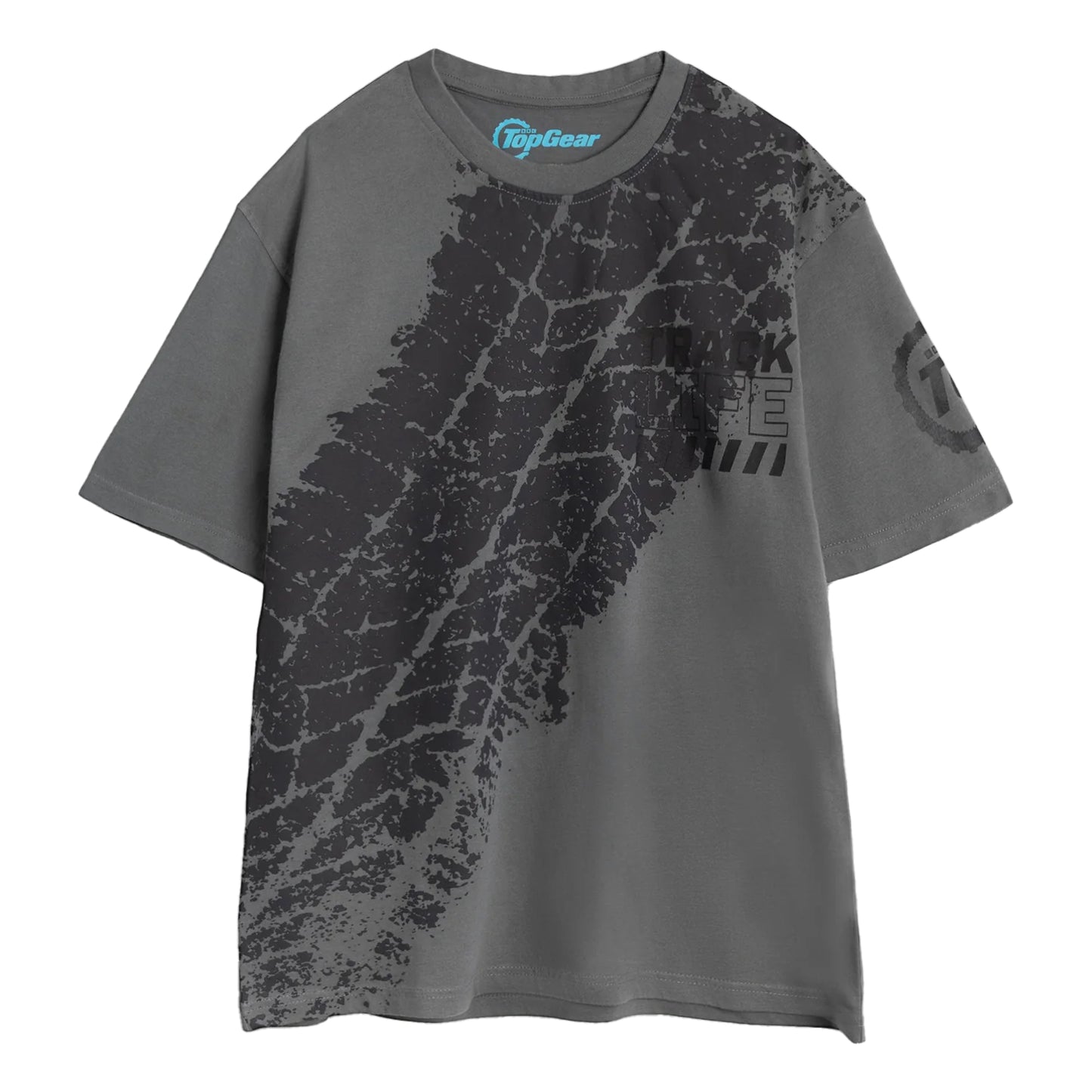 Grey - Front - Top Gear Unisex Adult Track Life Short-Sleeved T-Shirt