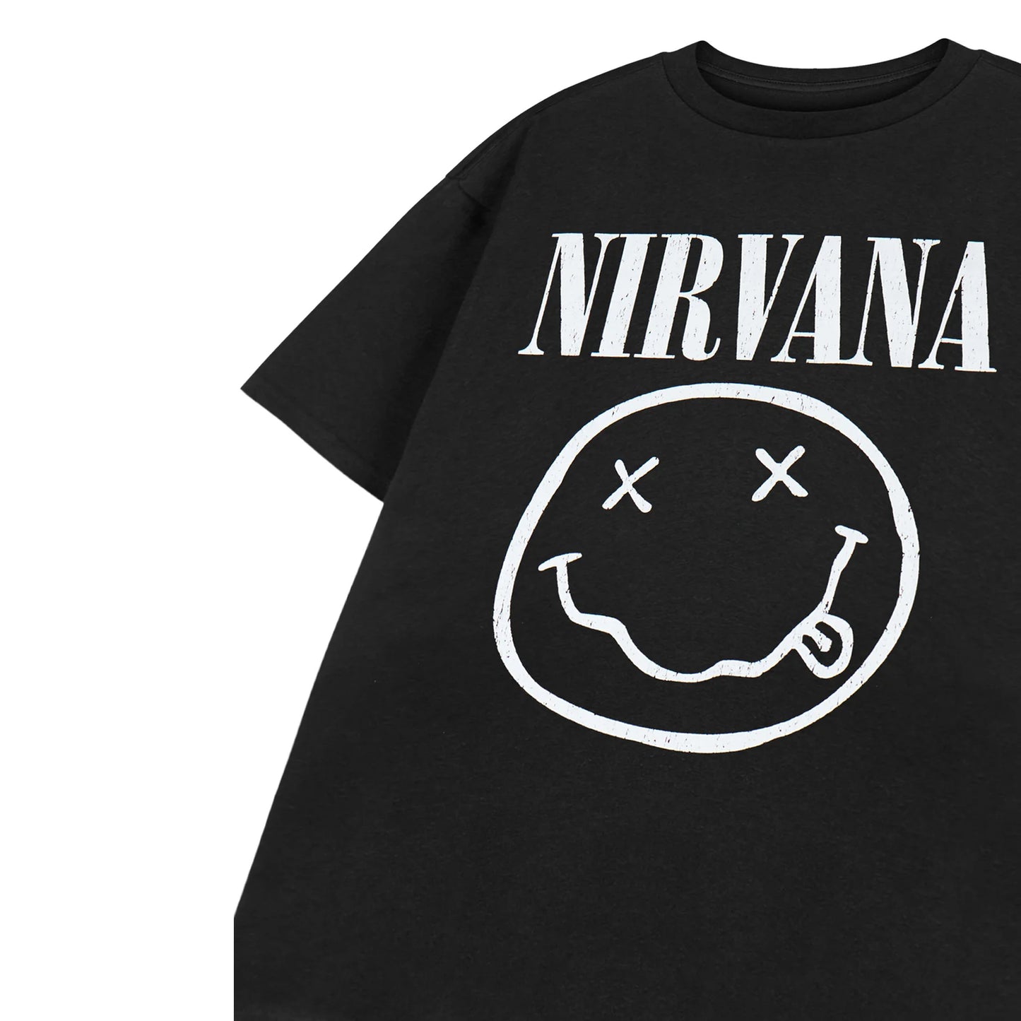Black - Side - Nirvana Boys Logo Short-Sleeved T-Shirt