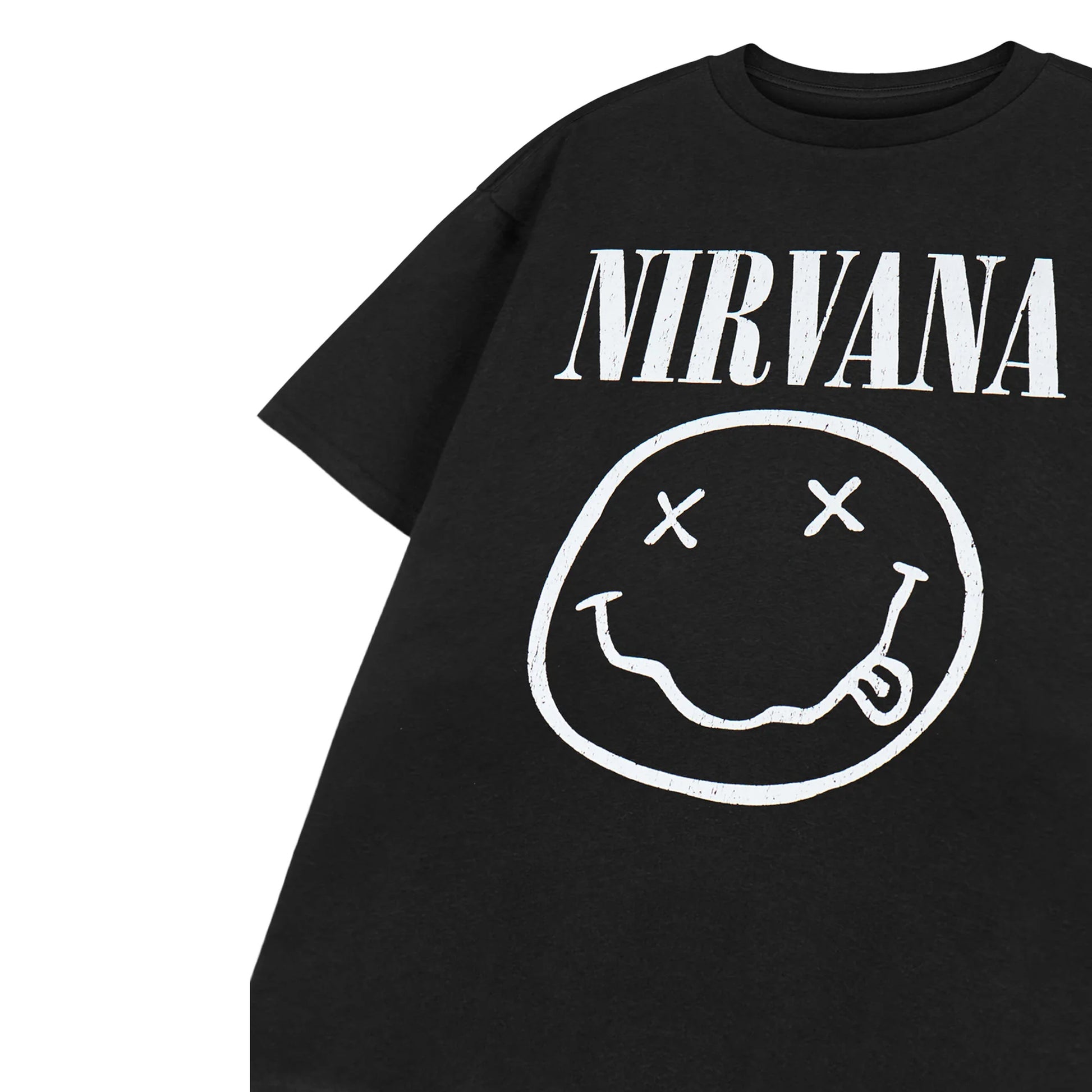 Black - Side - Nirvana Boys Logo Short-Sleeved T-Shirt