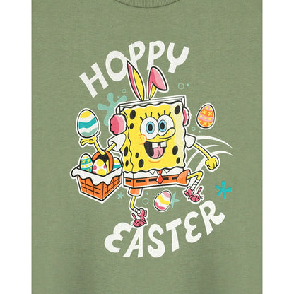 Green - Lifestyle - SpongeBob SquarePants Childrens-Kids Hoppy Easter T-Shirt