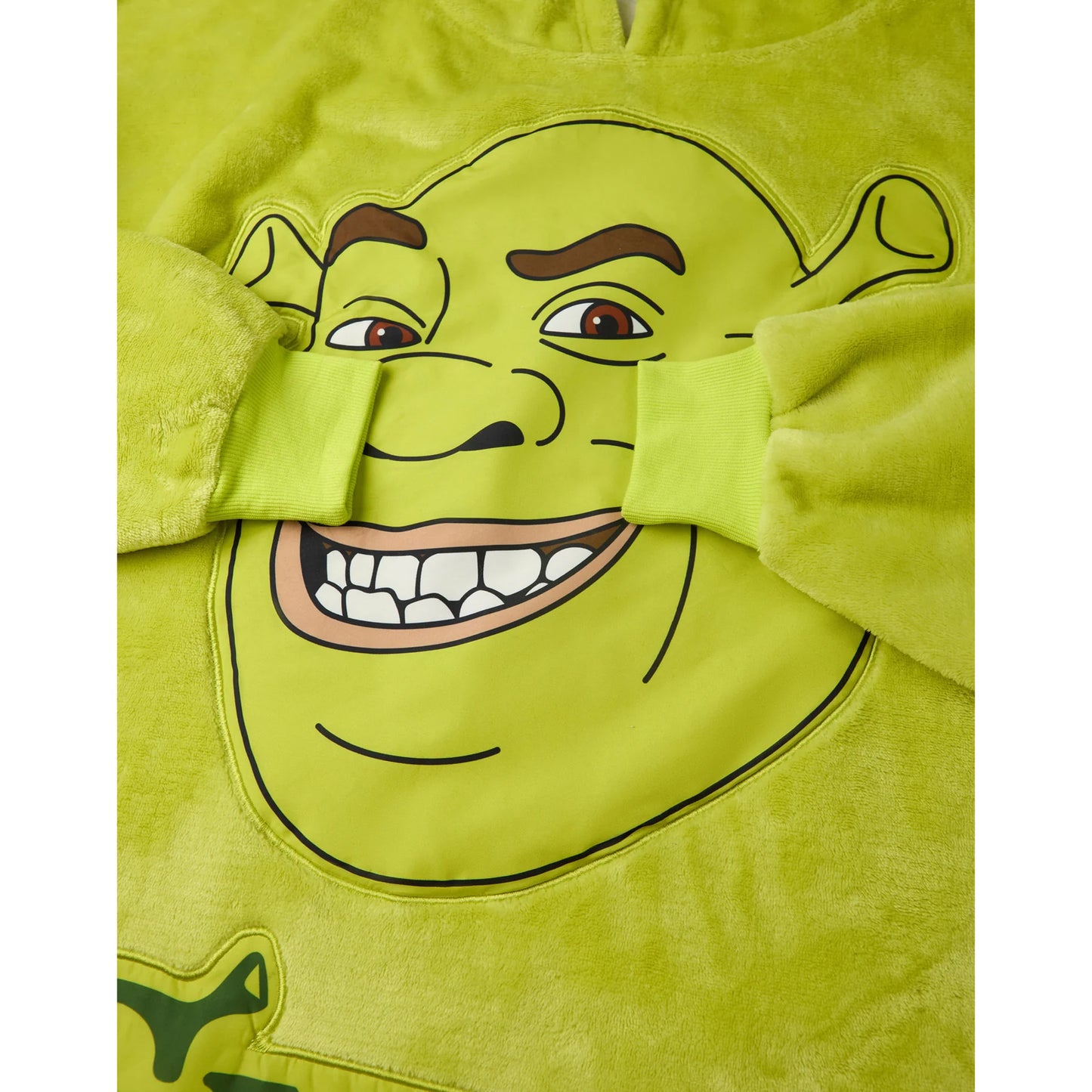 Green - Lifestyle - Shrek Unisex Adult Face Blanket Hoodie