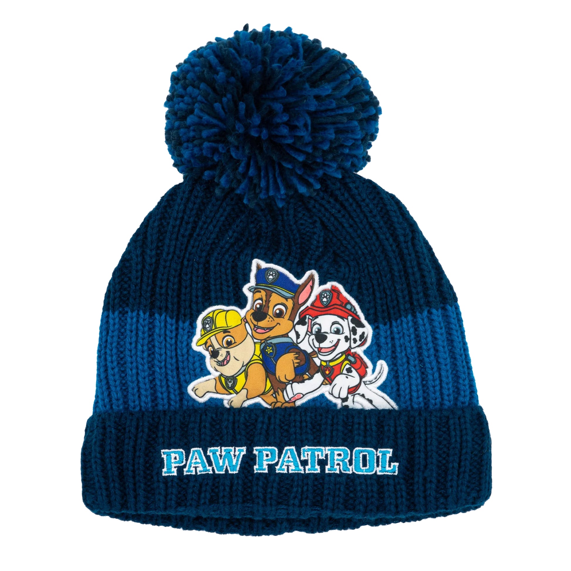 Blue - Side - Paw Patrol Boys Pose Beanie & Gloves Set