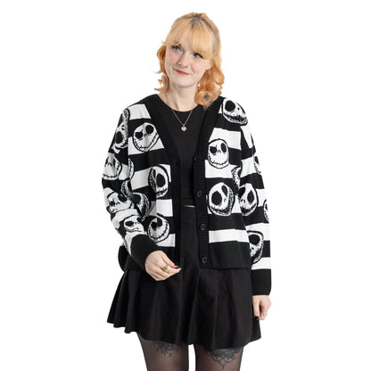 Black - Front - The Nightmare Before Christmas Womens-Ladies Jack Skellington Cardigan