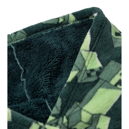 Green - Side - Minecraft Boys Creeper Blanket Hoodie
