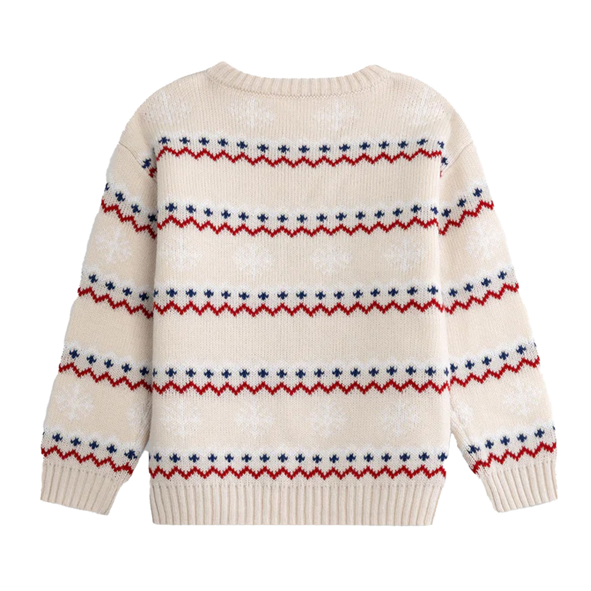 Beige - Back - Bluey Childrens-Kids Family Christmas Jumper