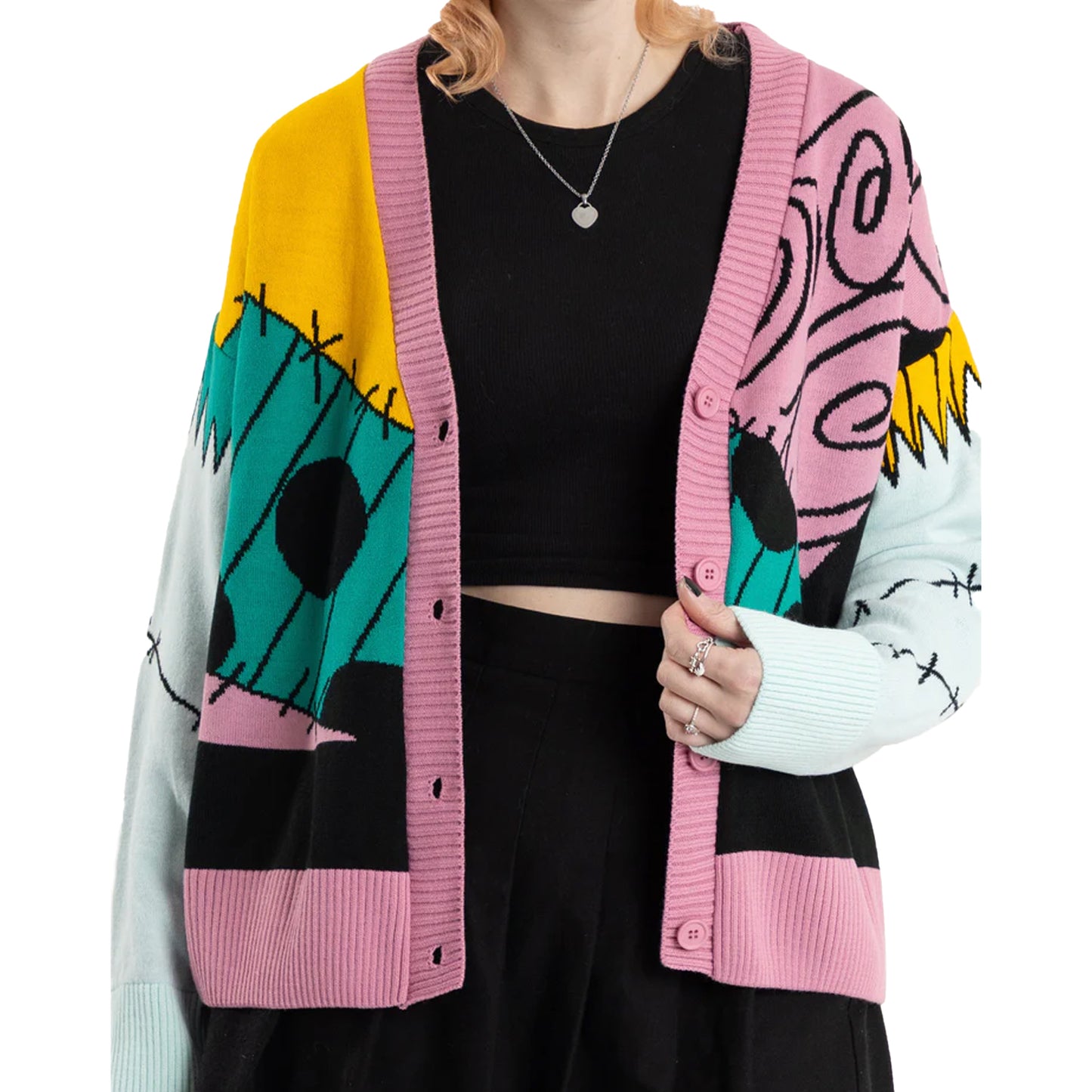 Multicoloured - Side - The Nightmare Before Christmas Womens-Ladies Sally Cardigan