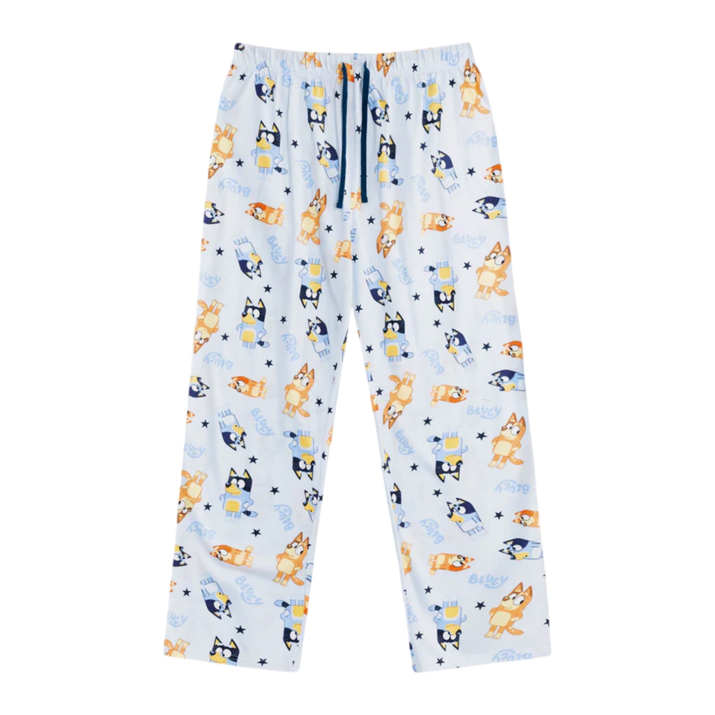 Multicoloured - Side - Bluey Mens Family Long Pyjama Set