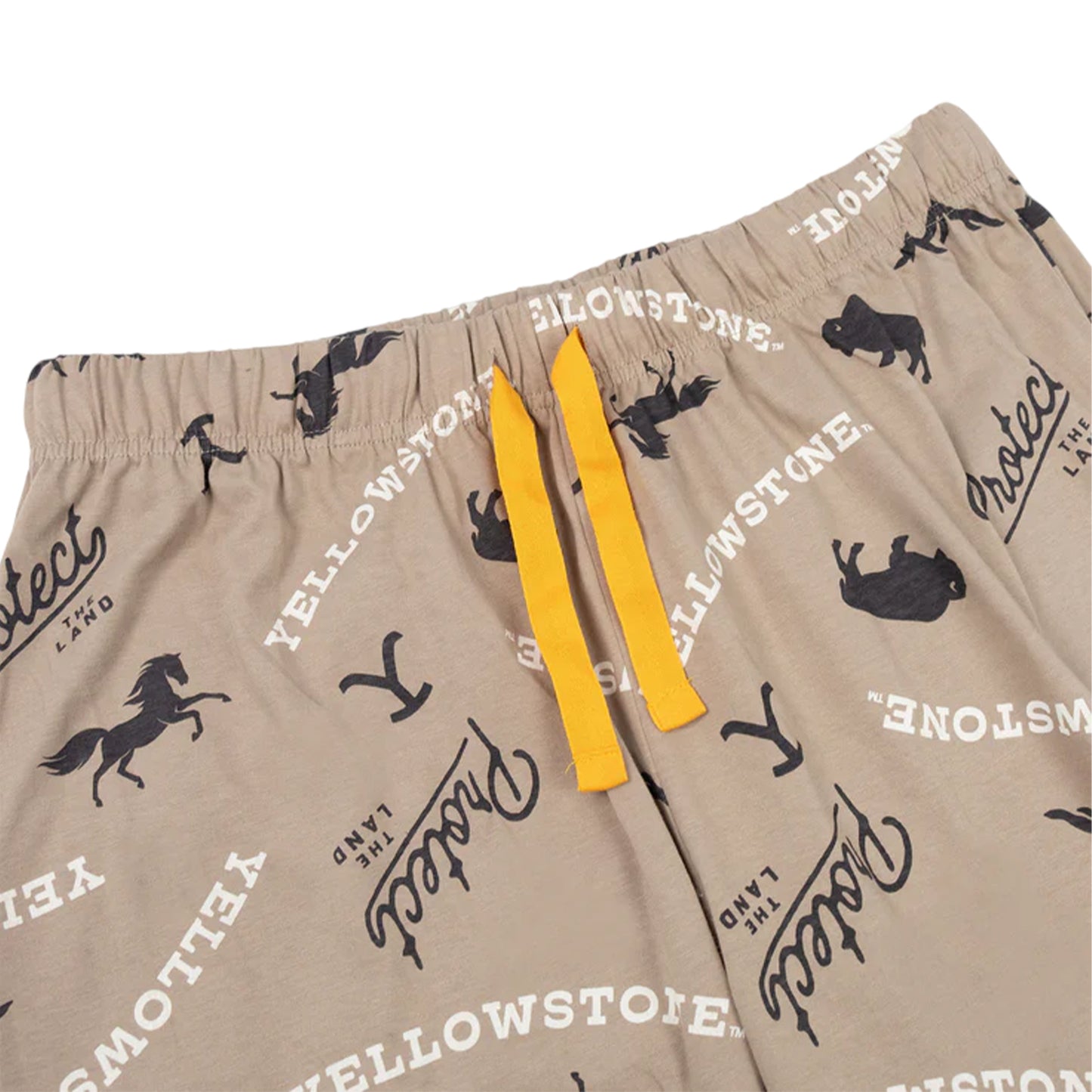 Grey-Brown - Lifestyle - Yellowstone Mens Character Short-Sleeved Long Pyjama Set