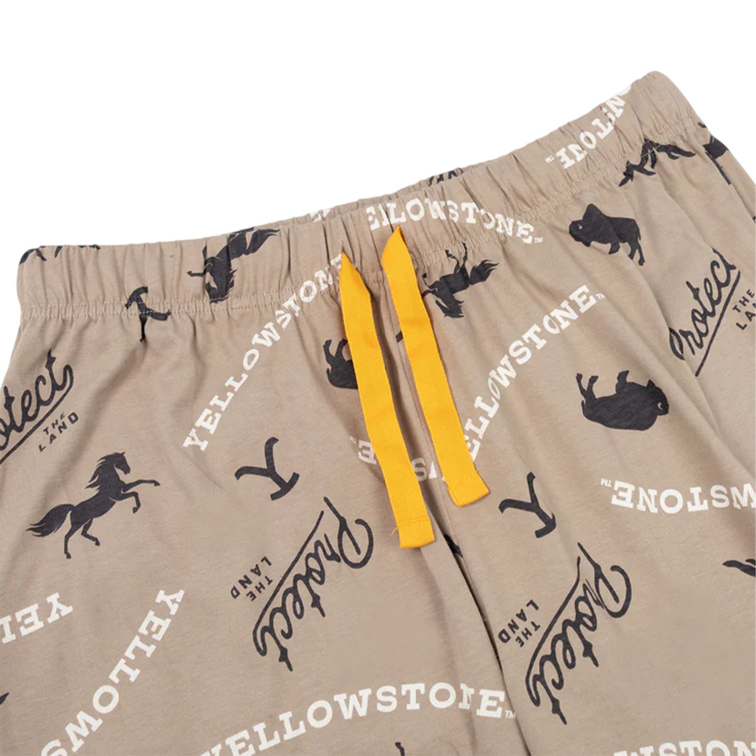 Grey-Brown - Lifestyle - Yellowstone Mens Character Short-Sleeved Long Pyjama Set