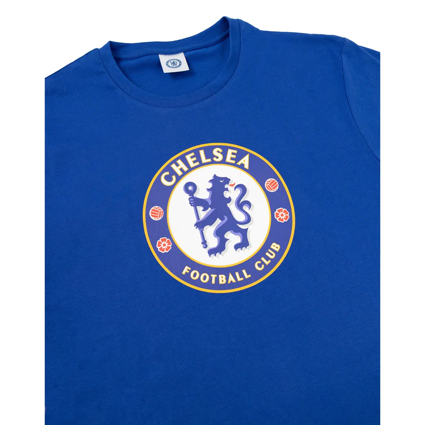 Blue - Lifestyle - Chelsea FC Mens Crest Short-Sleeved Long Pyjama Set