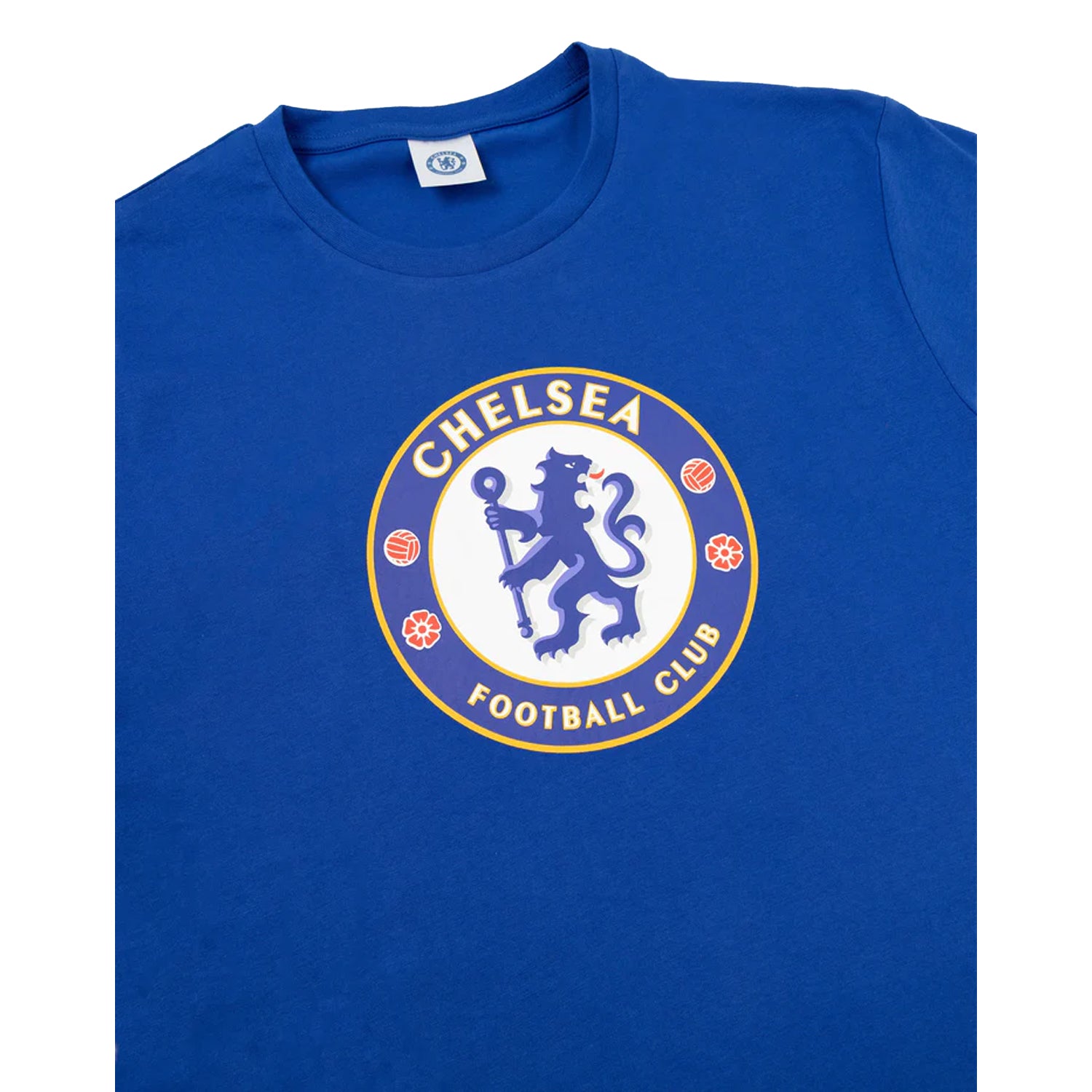 Blue - Lifestyle - Chelsea FC Mens Crest Short-Sleeved Long Pyjama Set