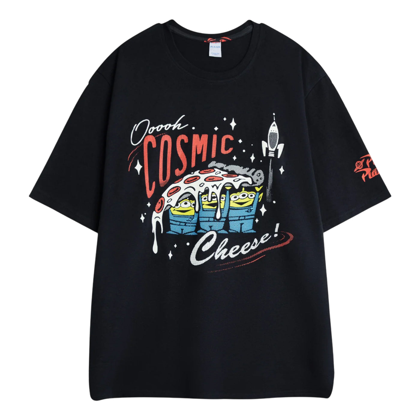 Black - Back - Toy Story Mens Ooooh, Cosmic Cheese Short-Sleeved Long Pyjama Set