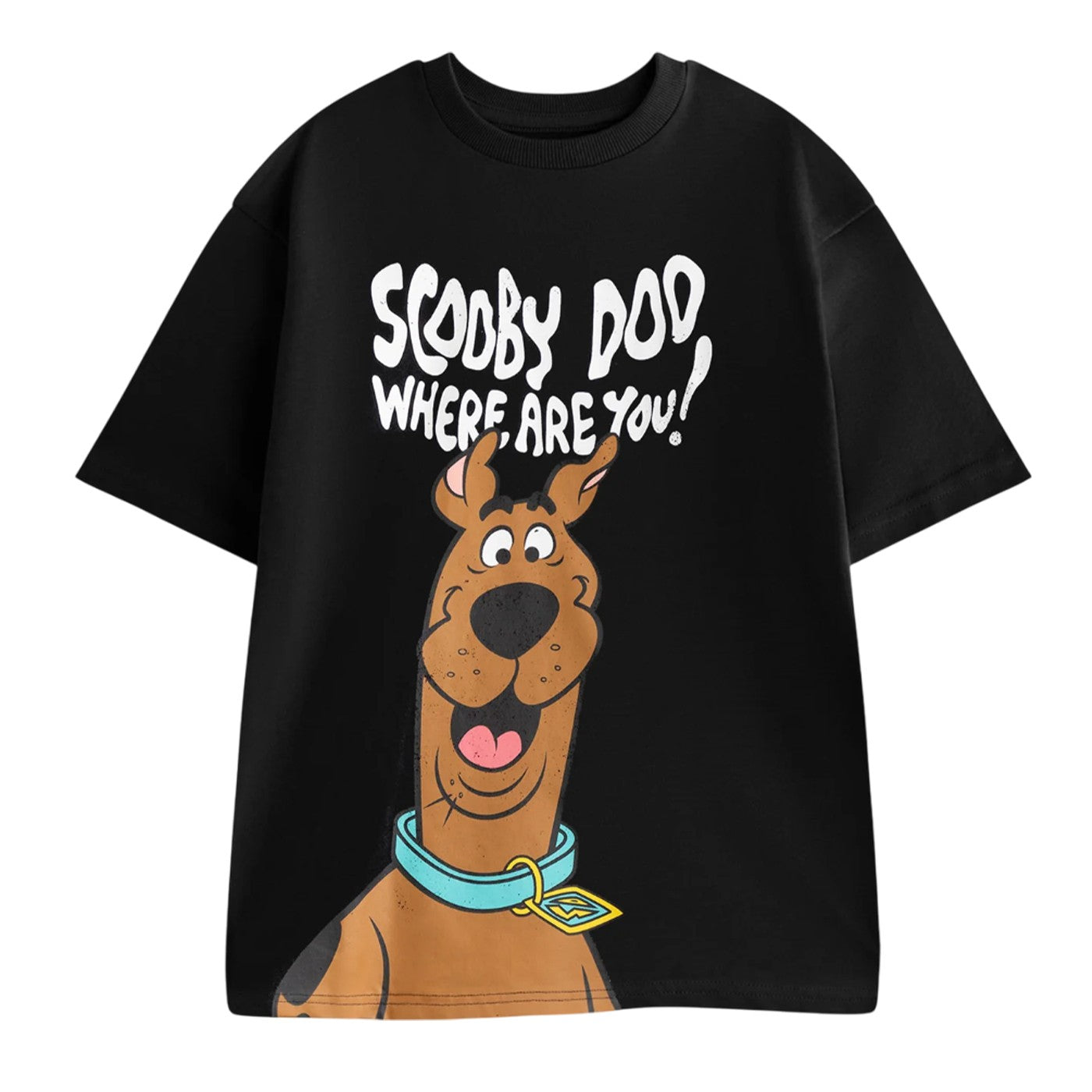 Black-Blue - Back - Scooby Doo Mens Character Short-Sleeved Long Pyjama Set