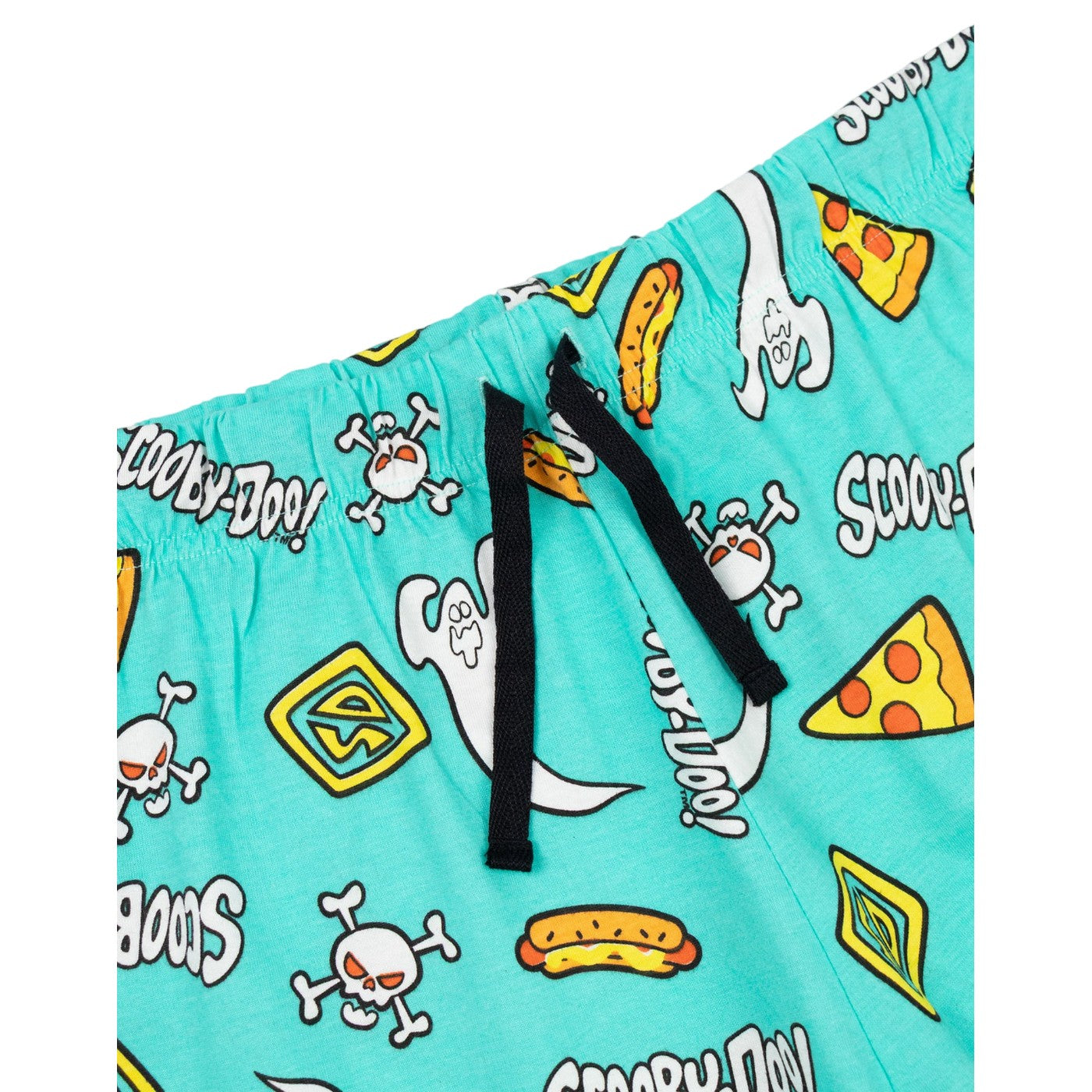 Black-Blue - Pack Shot - Scooby Doo Mens Character Short-Sleeved Long Pyjama Set