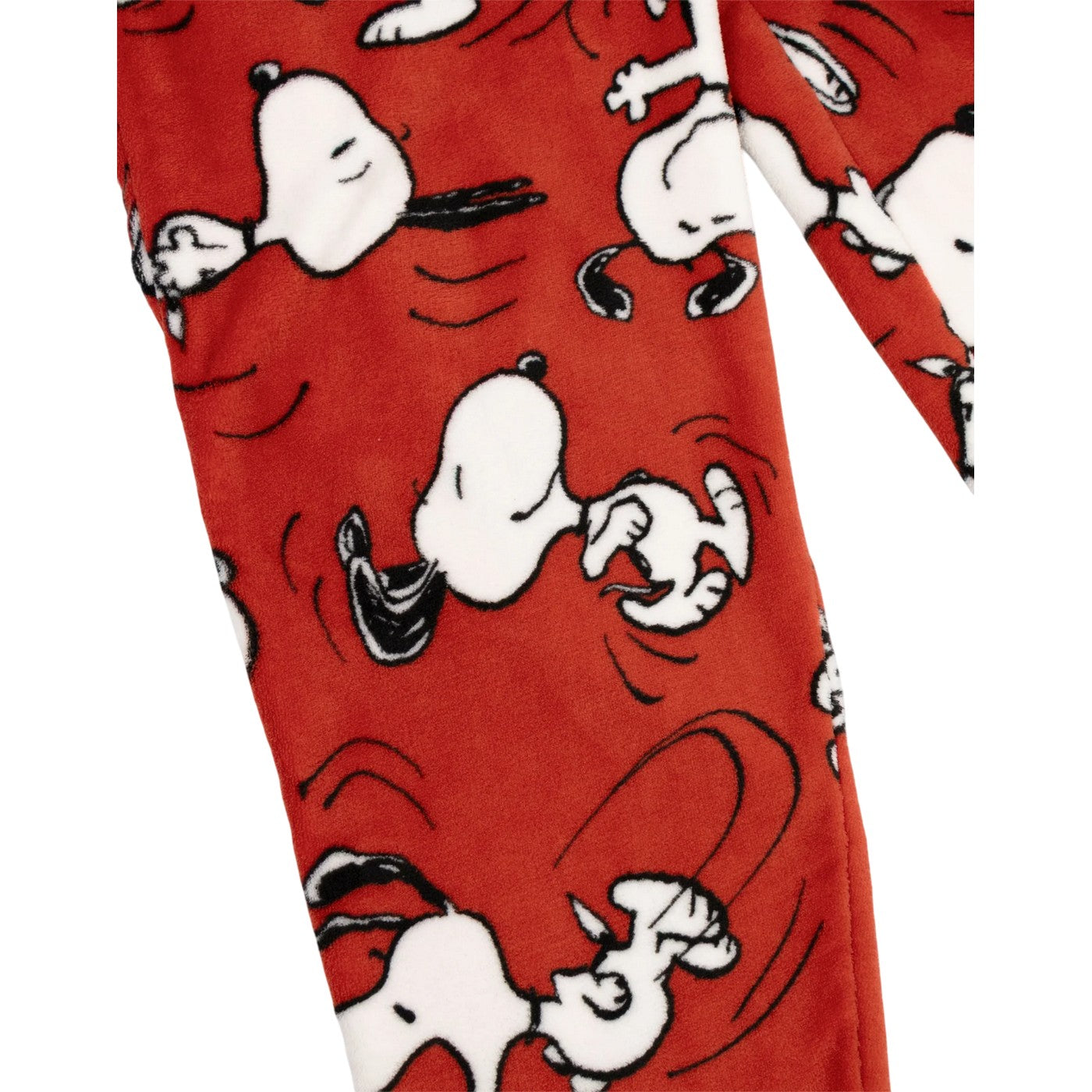 Red-White - Close up - Peanuts Womens-Ladies Snoopy Long Pyjama Set