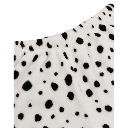 White-Black - Close up - 101 Dalmatians Womens-Ladies Pongo Long Pyjama Set