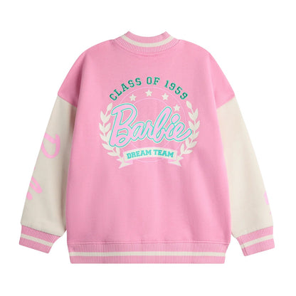 Pink - Back - Barbie Girls Dream Team Varsity Jacket