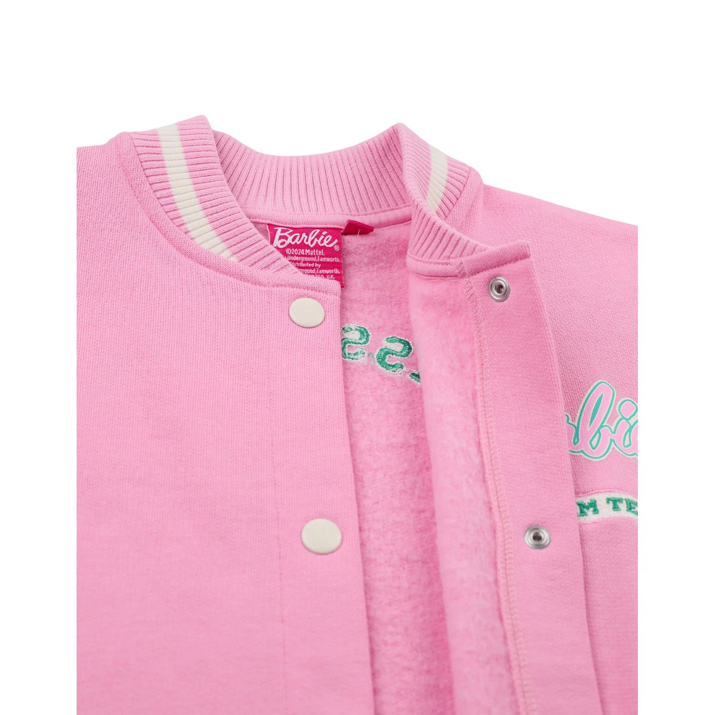 Pink - Side - Barbie Girls Dream Team Varsity Jacket