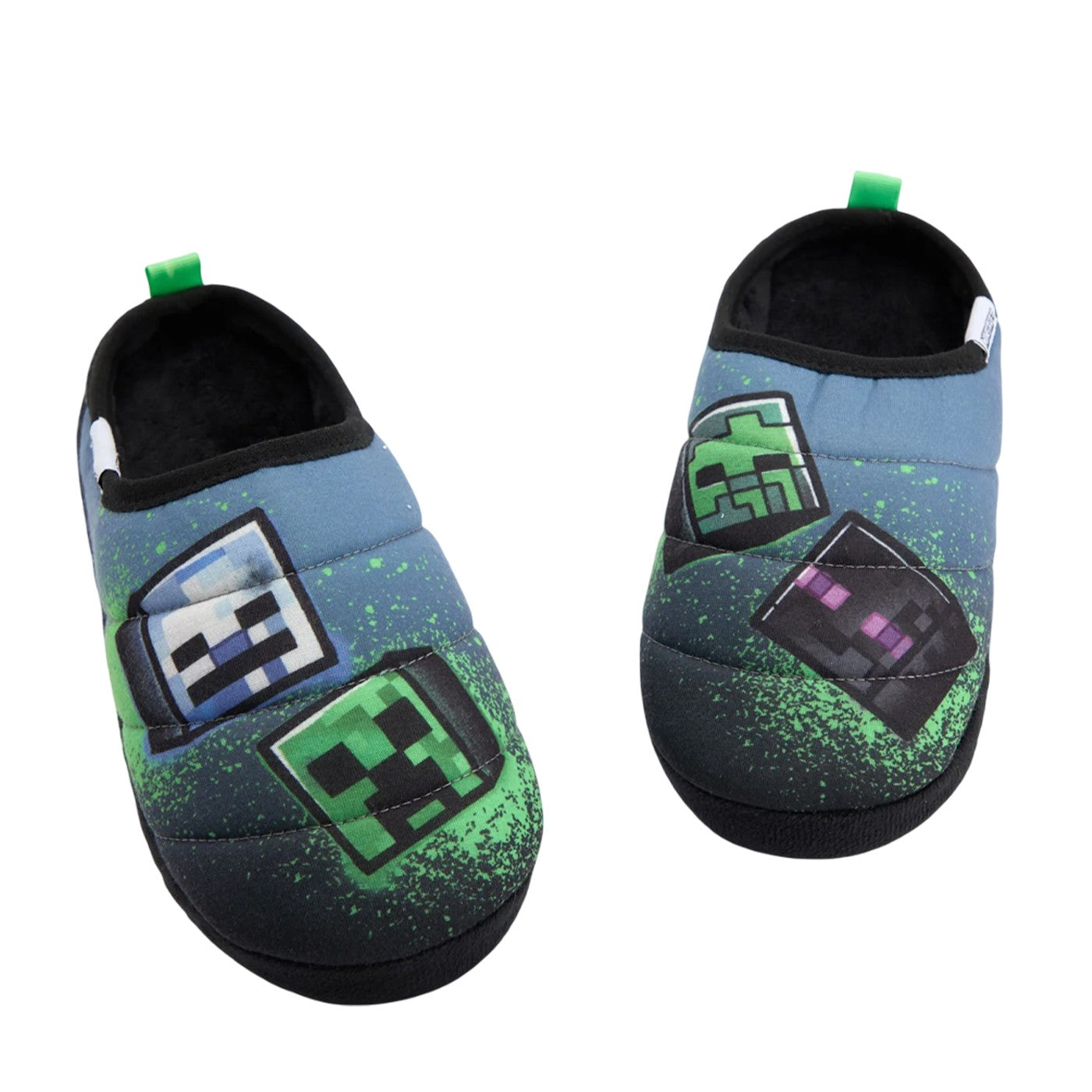 Multicoloured - Front - Minecraft Boys Graffiti Slip-on Slippers