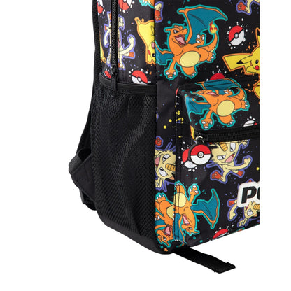Black - Lifestyle - Pokemon Childrens-Kids Character All-Over Print Backpack