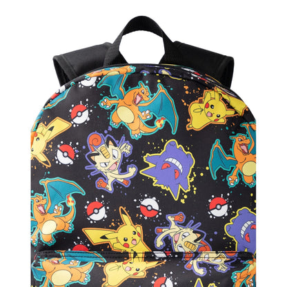 Black - Pack Shot - Pokemon Childrens-Kids Character All-Over Print Backpack