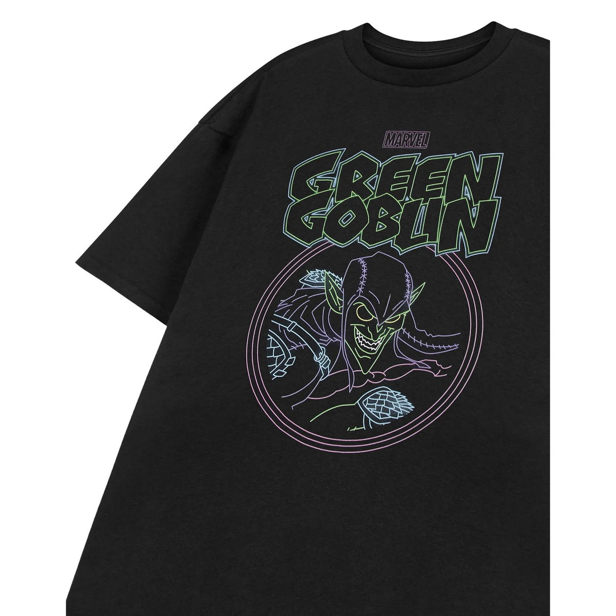 Black - Close up - Marvel Mens Green Goblin Short-Sleeved T-Shirt