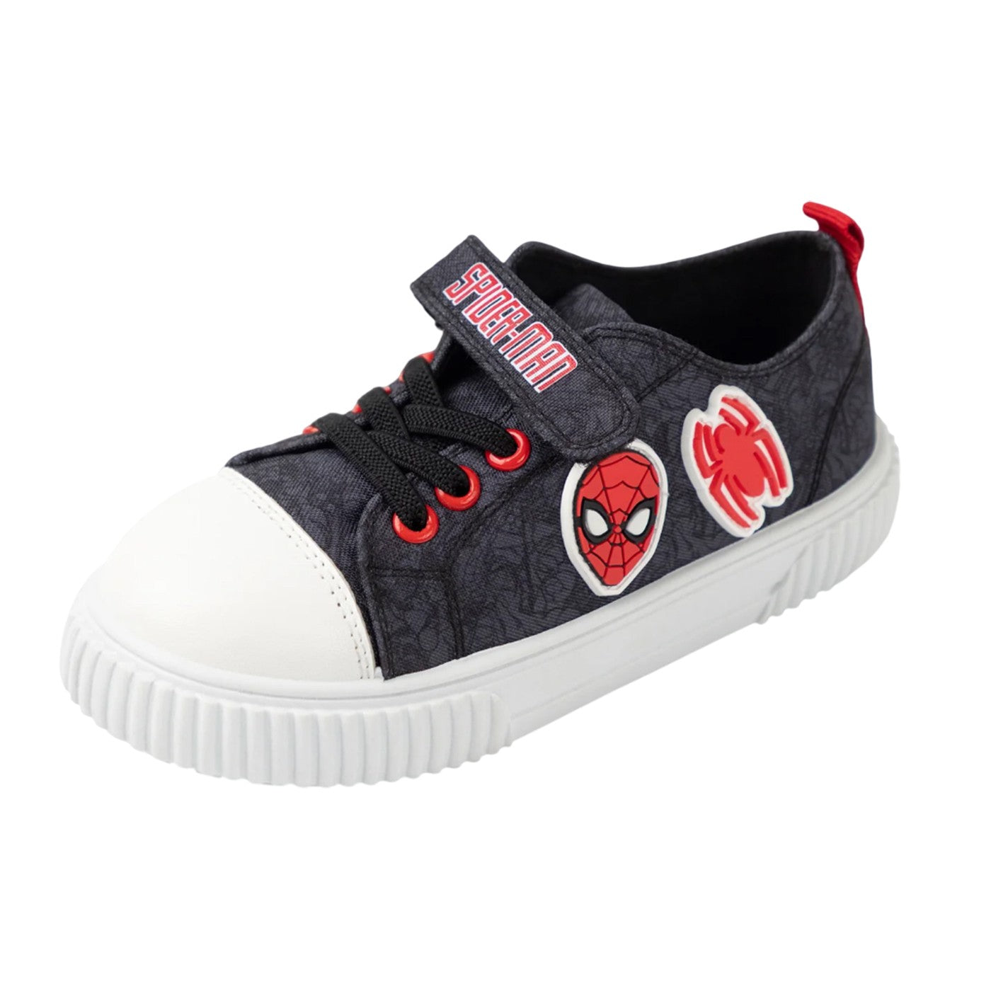 Blue - Back - Spider-Man Boys Face Touch Fastening Trainers