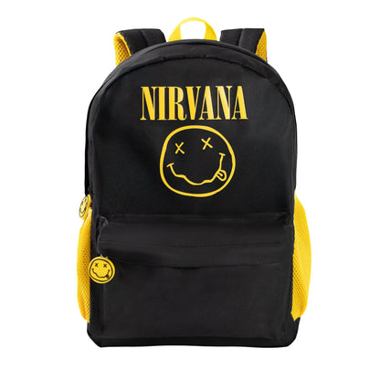 Black - Front - Nirvana Logo Backpack