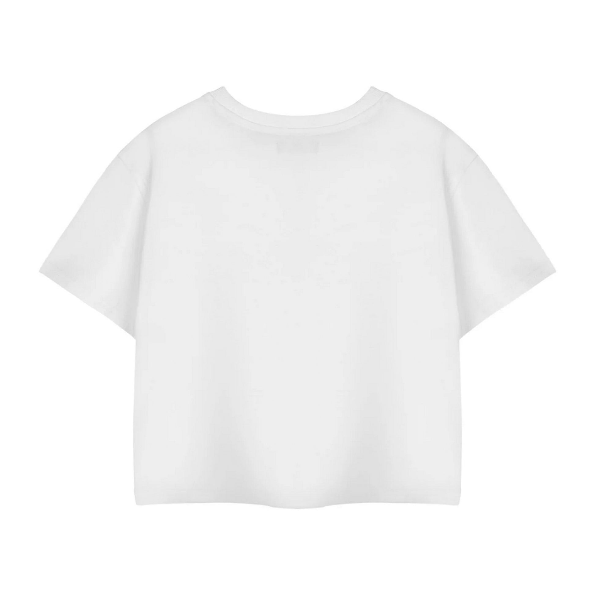 White - Back - Polly Pocket Womens-Ladies Retro Logo Crop T-Shirt