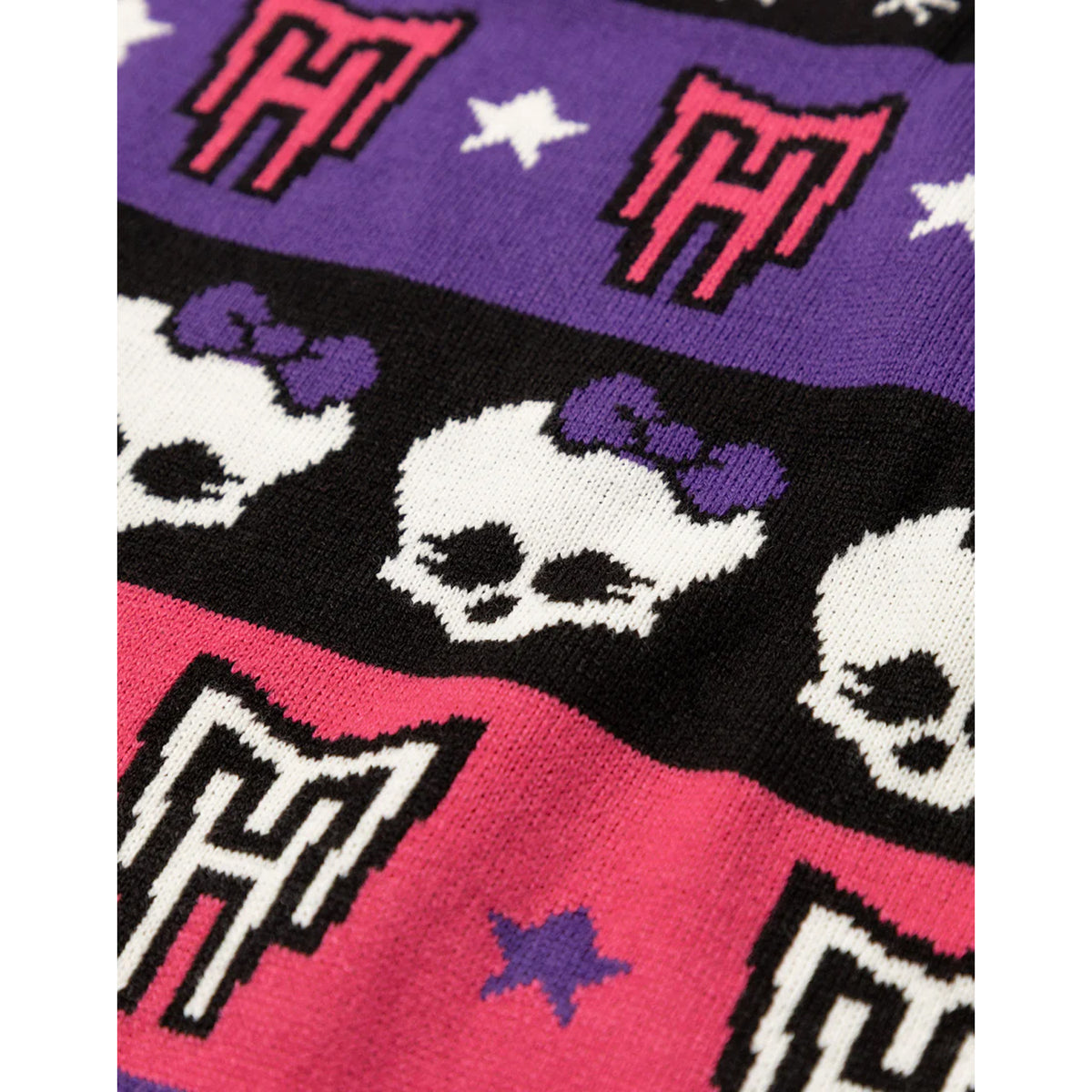 Multicoloured - Side - Monster High Womens-Ladies Skull & Snowflake Christmas Jumper