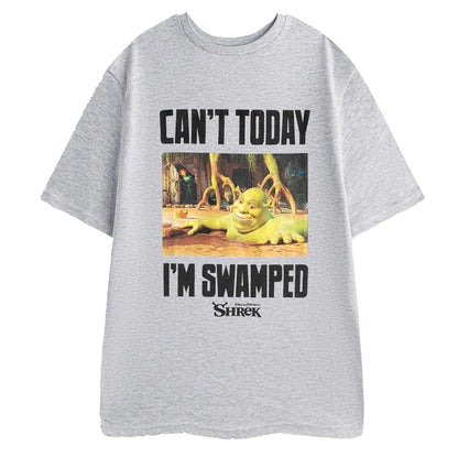 Multicoloured - Back - Shrek Mens Can´t Today I´m Swamped Short-Sleeved Long Pyjama Set