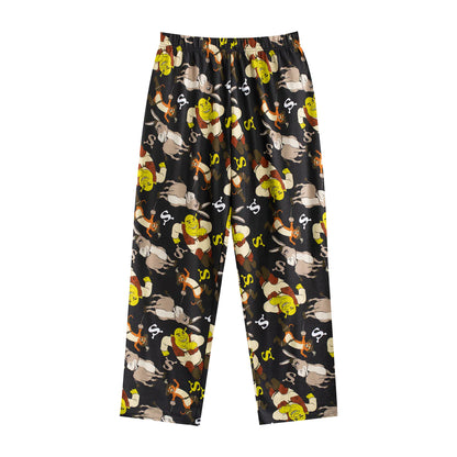 Multicoloured - Lifestyle - Shrek Mens Can´t Today I´m Swamped Short-Sleeved Long Pyjama Set