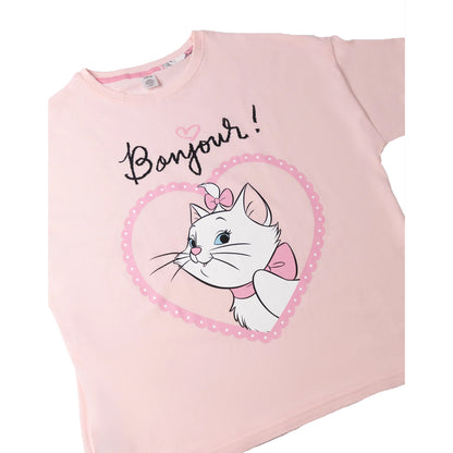 Pink - Back - The Aristocats Womens-Ladies Marie Short-Sleeved Long Pyjama Set